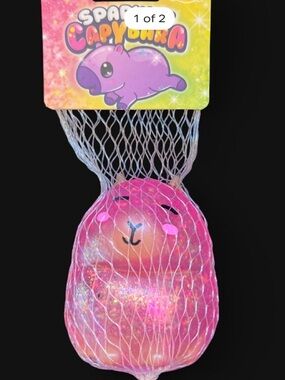 Glitter ✨ Capybara Squishy toy in Bubblegum Pink 🍭